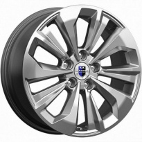 Диск КиК Авиор 7x17 5x108 ET 50 Dia 63,35 (Дарк Платинум брайт)
