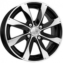 Диск КиК Джемини 6x15 4x98 ET 35 Dia 67,1 (Алмаз Чёрный)